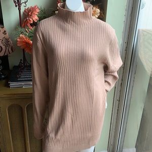 Loft Plus Stripped Ribbed Sweater